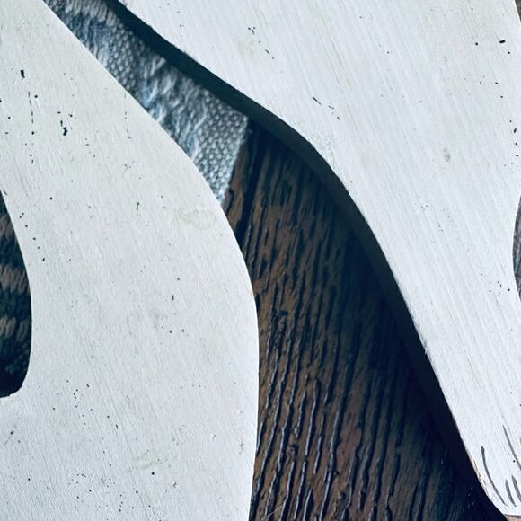 Vintage Primitive Rustic Farmhouse Hanging Wooden Oversized Chickens - Picture 7 of 9